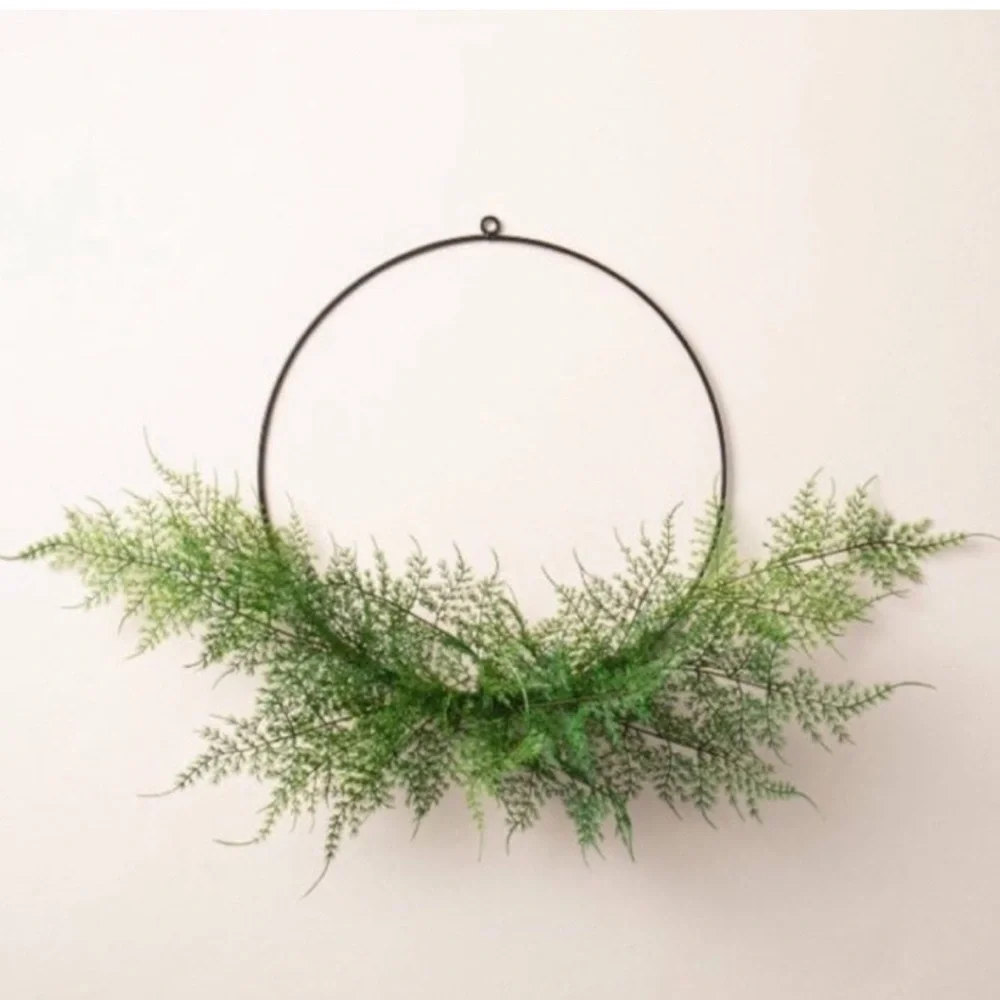 HEARTH & HAND NWT faux fern ring wreath -18”